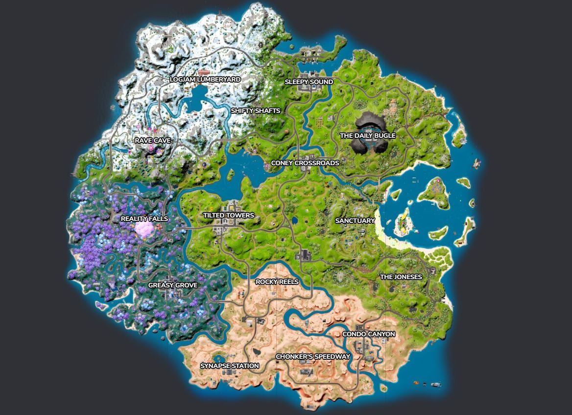 Fortnite Interactive Map - fortnitegg