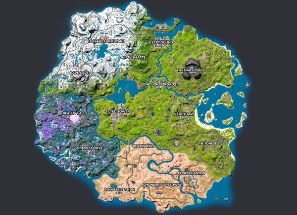 Fortnite Interactive Map - fortnitegg